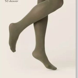 Olive Green Women's 50D Opaque Tights - A New Day